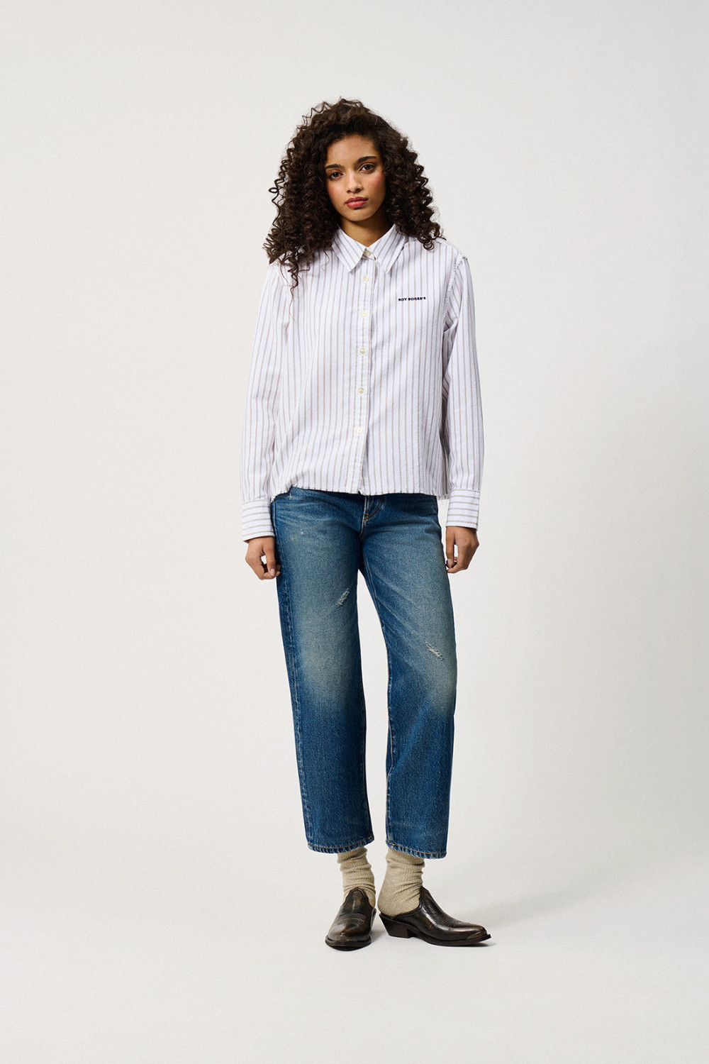 ROY ROGERS: CAMICIA ELLY OXFORD A RIGHE