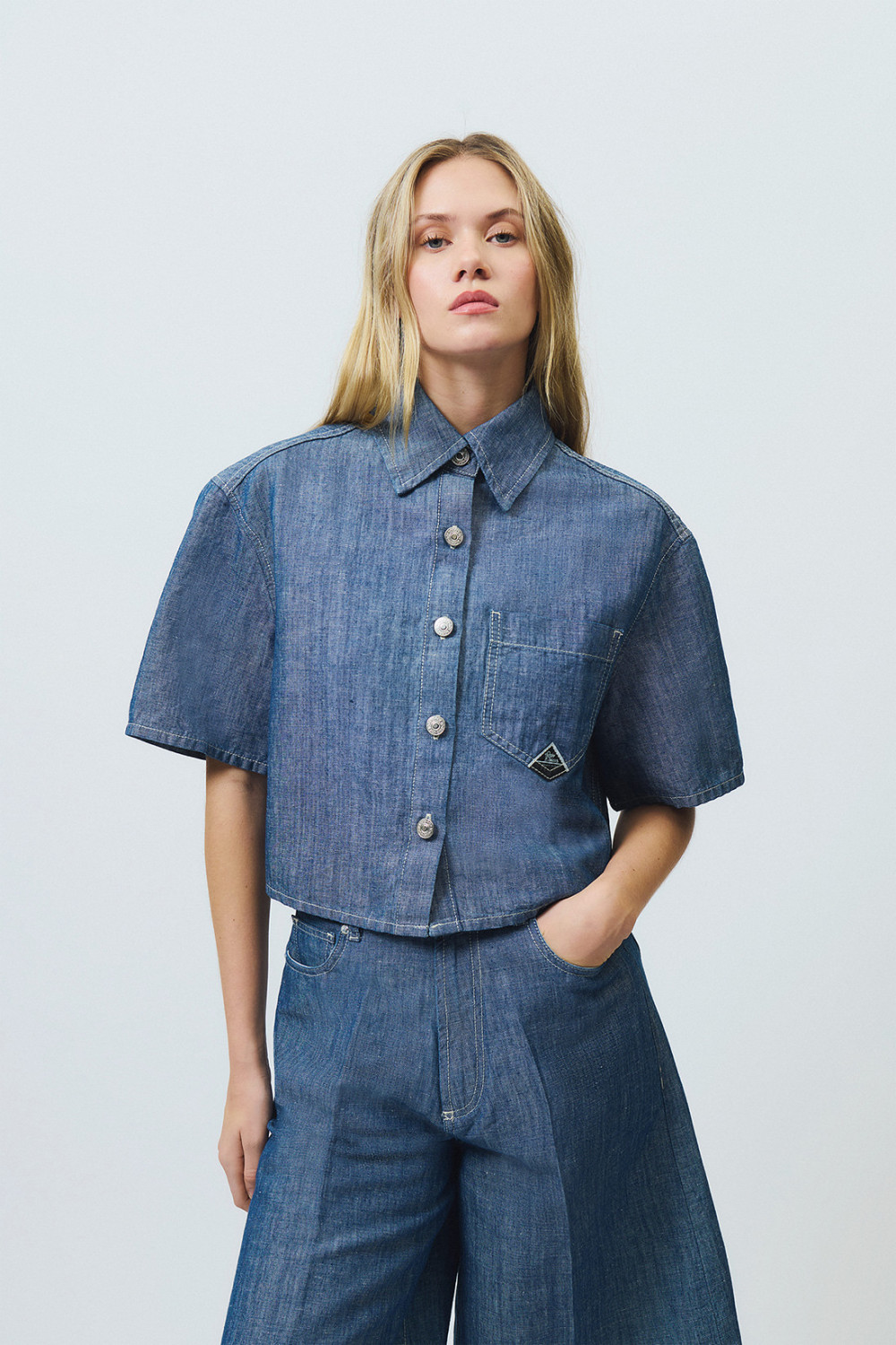 ROY ROGERS: SHIRT IN RINSE WASH CHAMBRAY