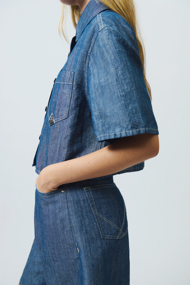 SHIRT IN RINSE WASH CHAMBRAY