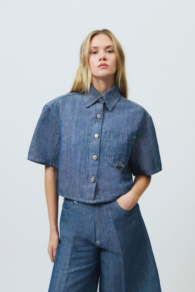 SHIRT IN RINSE WASH CHAMBRAY