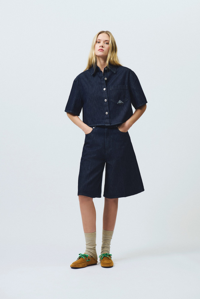 SHIRT IN LIGHT RINSE WASH DENIM