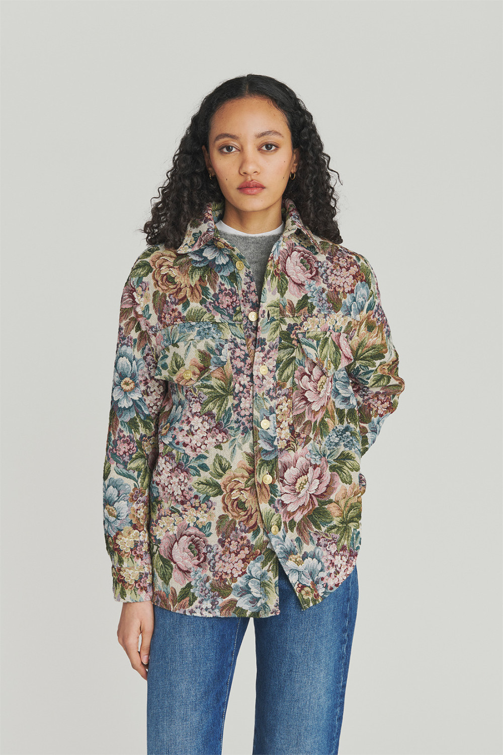 ROY ROGERS: CAMICIA JULES FLOWER TAPESTRY