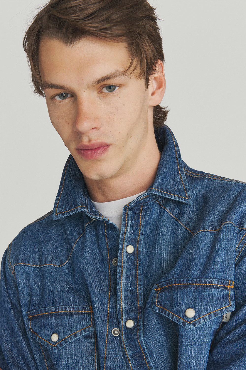 ROY ROGERS: MARTIN SHIRT IN BRUCE WASH DENIM