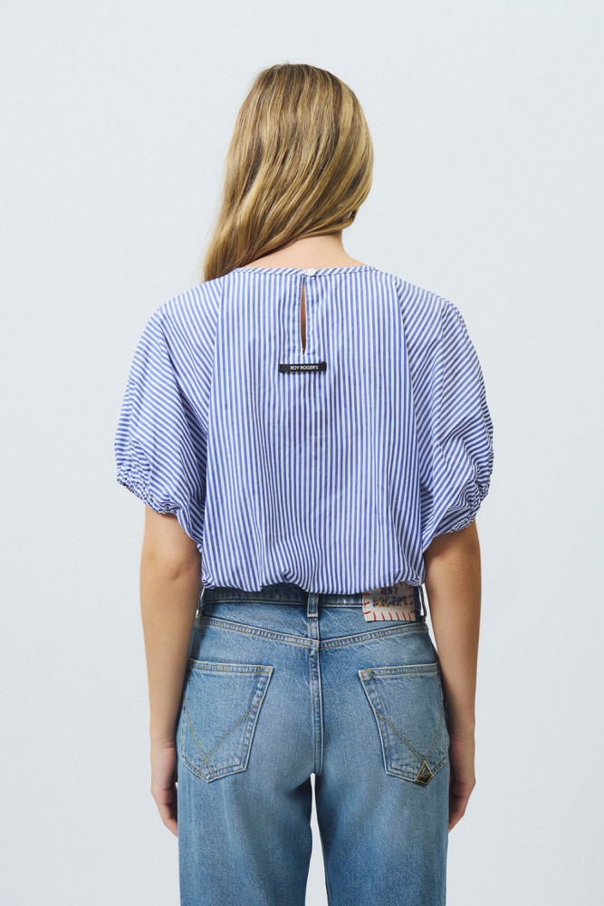 PUFF SHIRT IN STRIPED POPLIN