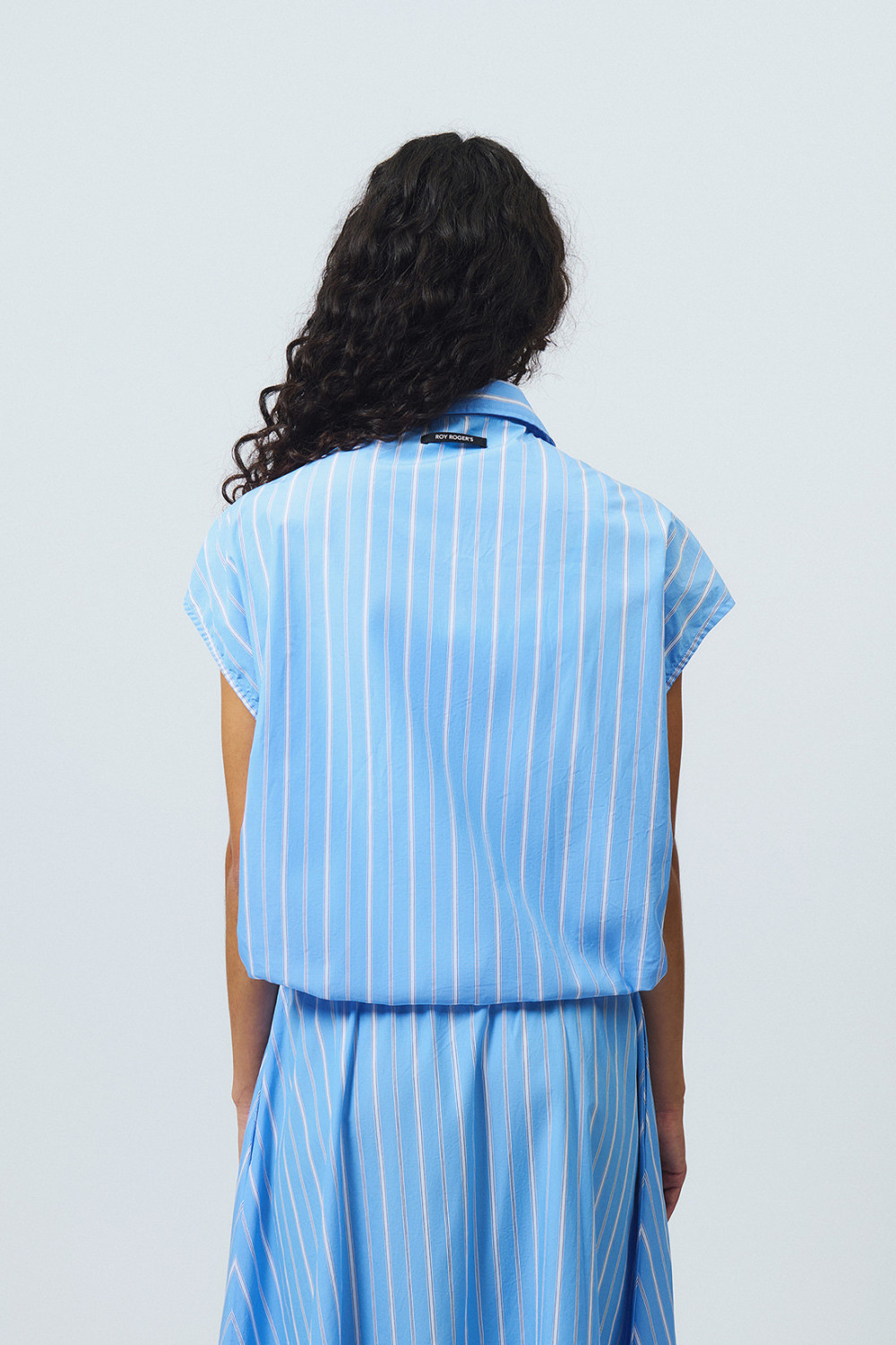 ROY ROGERS: CAMICIA TIDE IN POPELINE A RIGHE