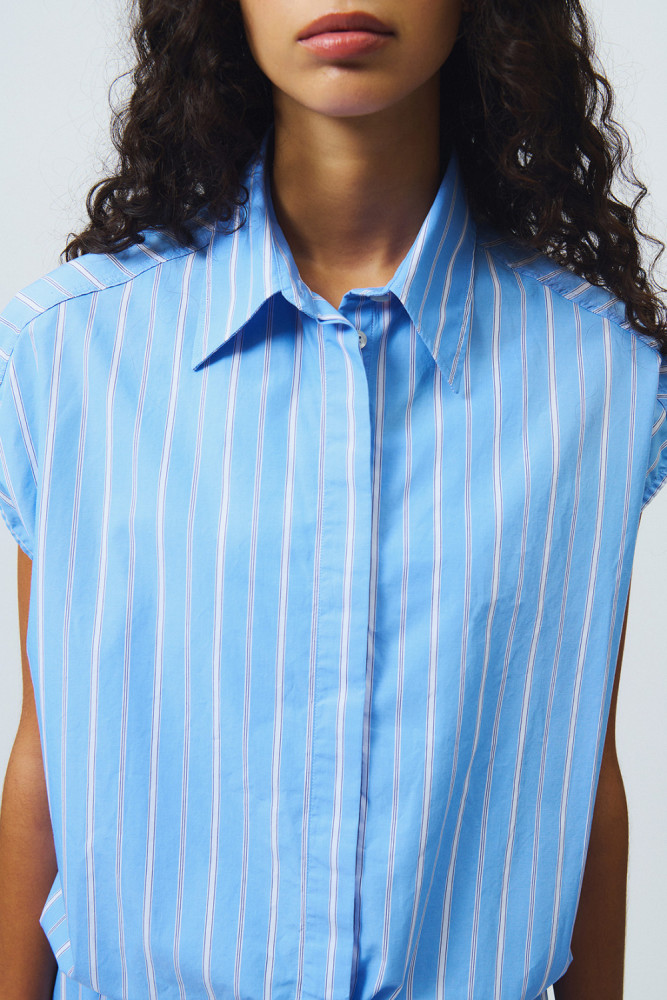 CAMICIA TIDE IN POPELINE A RIGHE