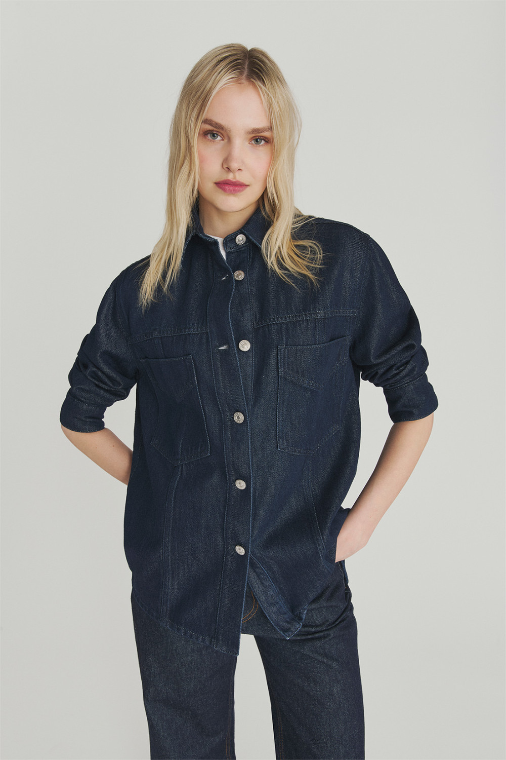 ROY ROGERS: CAMICIA VALERY IN DENIM RINSE