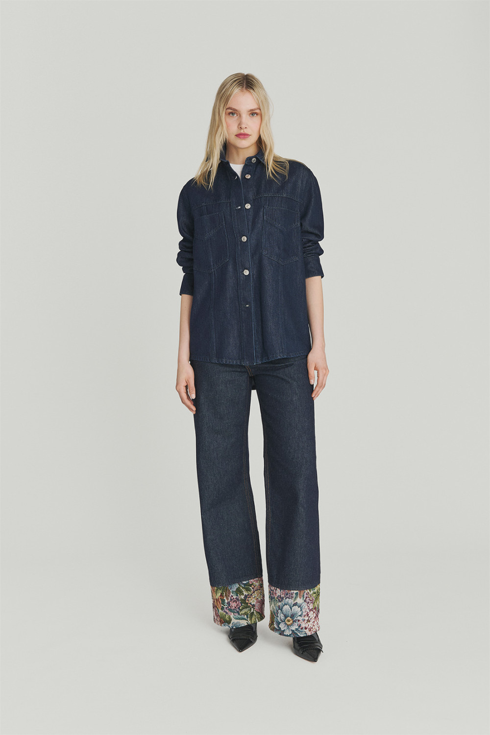 ROY ROGERS: CAMICIA VALERY IN DENIM RINSE