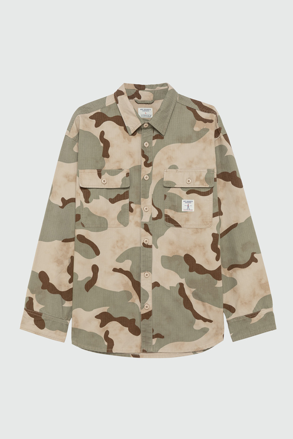 ROY ROGERS: CAMICIA WORK CON MOTIVO CAMOUFLAGE