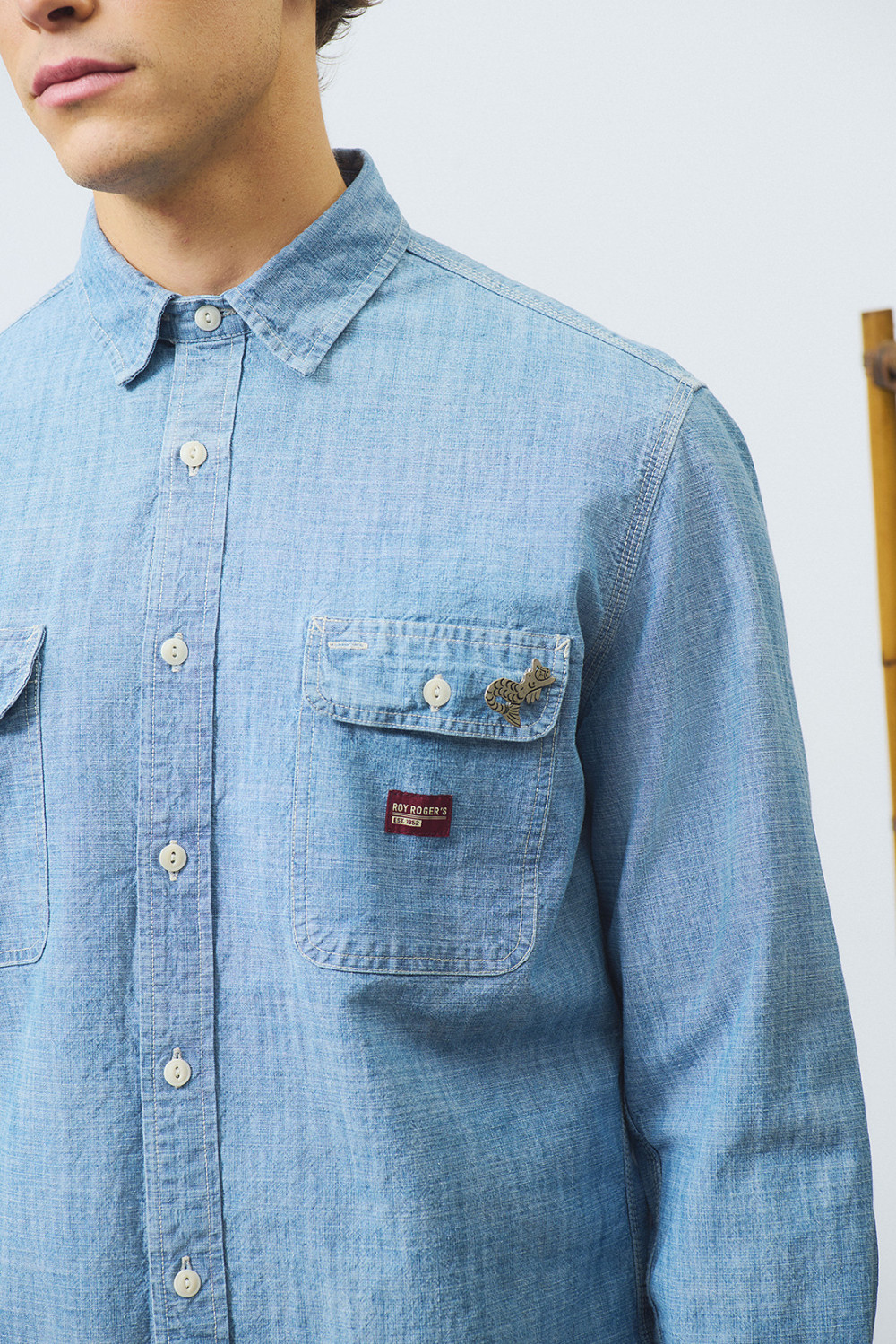 ROY ROGERS: WORK SHIRT IN CHAMBRAY