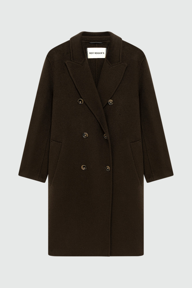 DOUBLE-BREASTED COAT IN WOOL