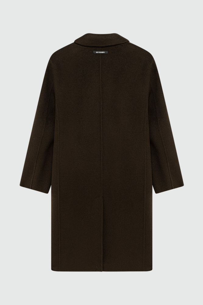 DOUBLE-BREASTED COAT IN WOOL