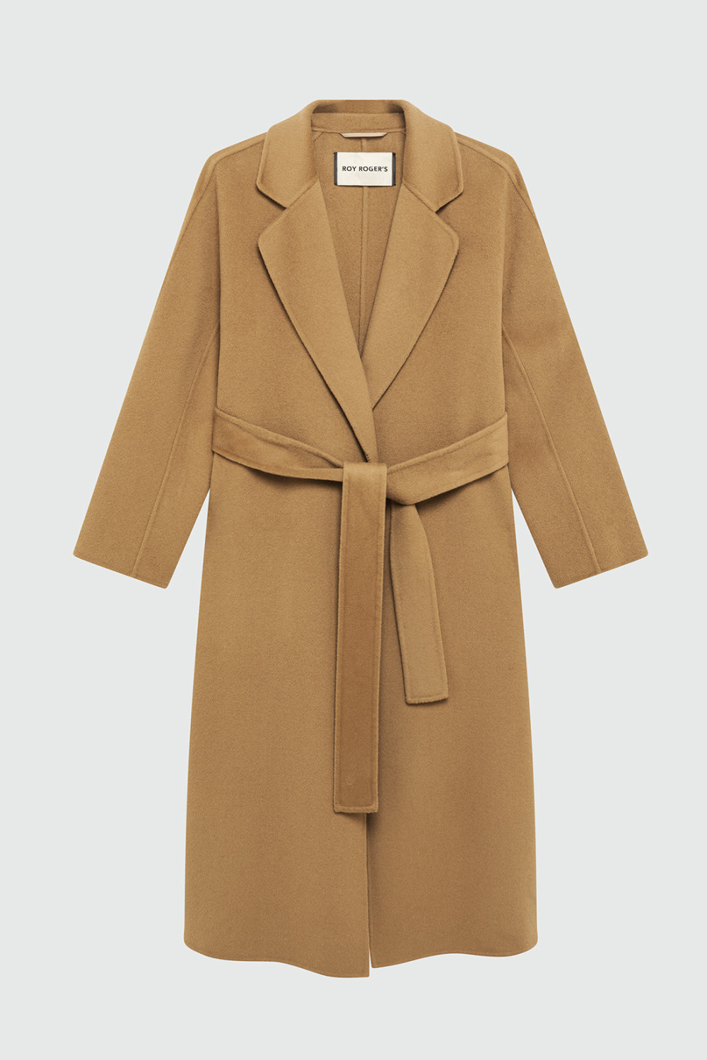 ROY ROGERS: DOUBLE WOOL COAT WITH BELT