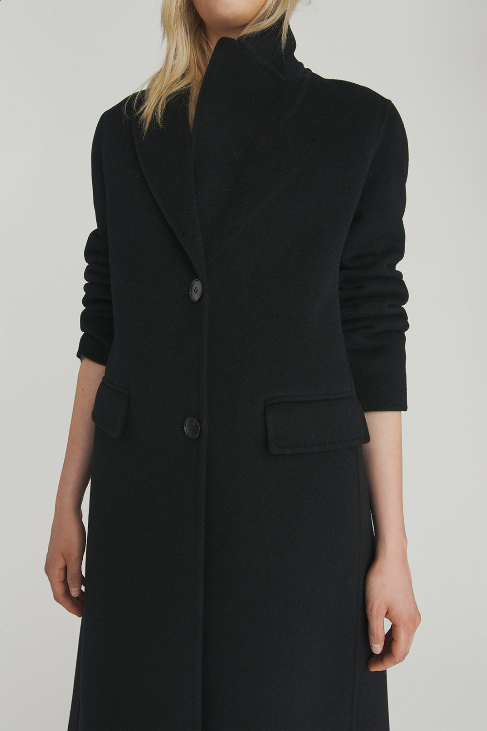 ROY ROGERS: SINGLE-BREASTED WOOL COAT