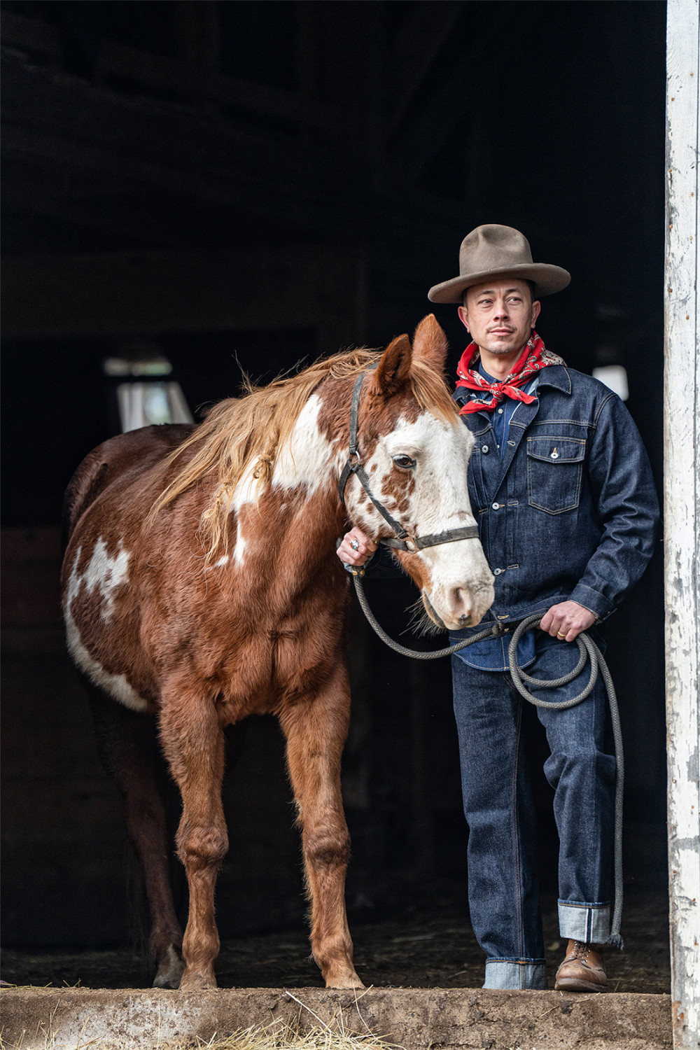 ROY ROGERS: CULT WIDE MAN JAP SELV. SHRINK TO FIT DENIM RINSE