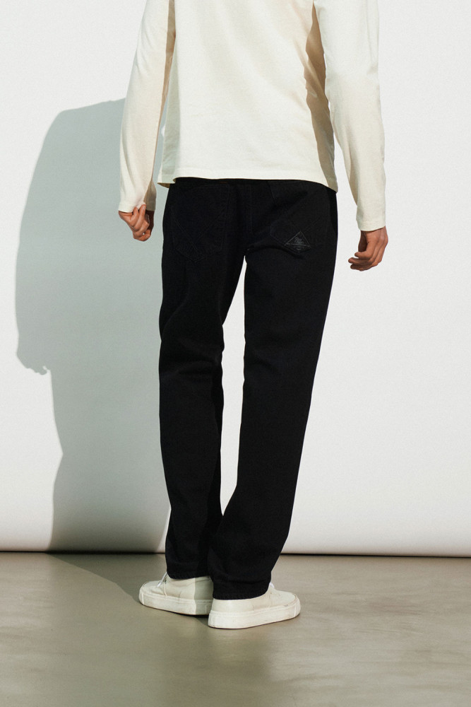 CULT WIDE SELVEDGE BAR DENIM BLACK SW ENZYME
