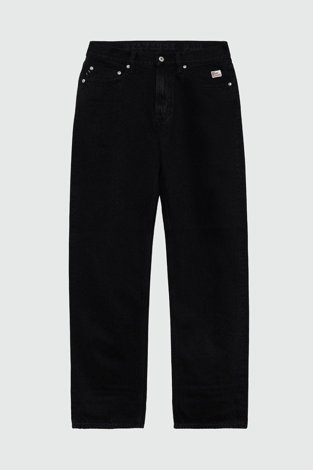 ROY ROGERS: Cult Wide SELVEDGE BAR ROY ROGER'S Black Denim Super S.W.
