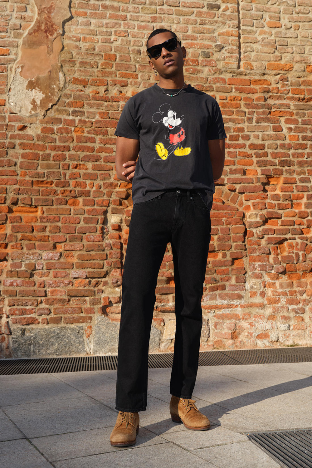 ROY ROGERS: Cult Wide SELVEDGE BAR ROY ROGER'S Black Denim Super S.W.