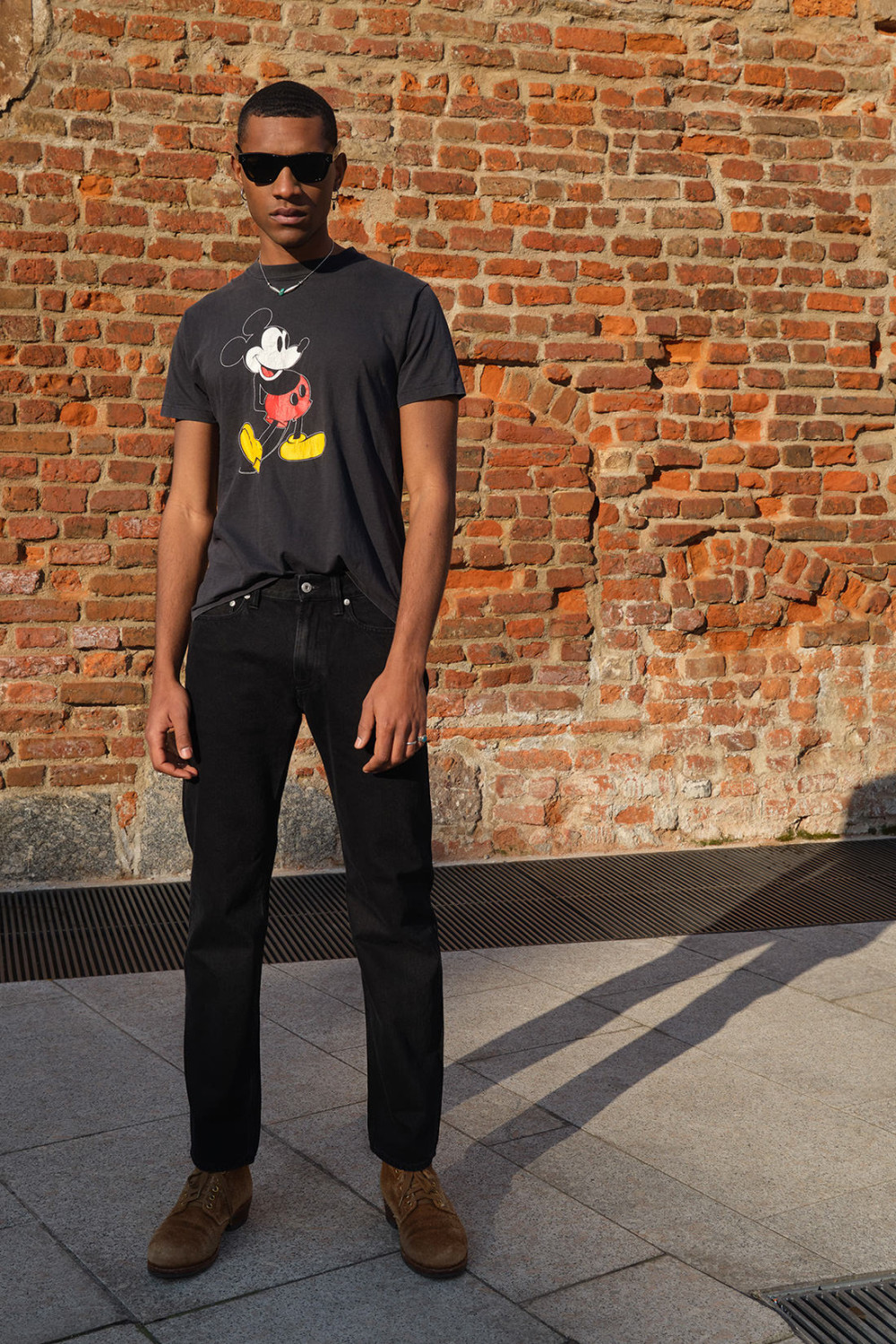 ROY ROGERS: Cult Wide SELVEDGE BAR ROY ROGER'S Black Denim Super S.W.
