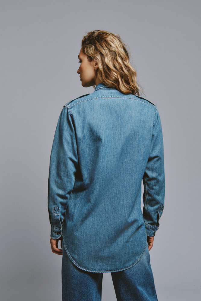 EVA X ROY ROGER'S - MILITARY SHIRT IN DENIM