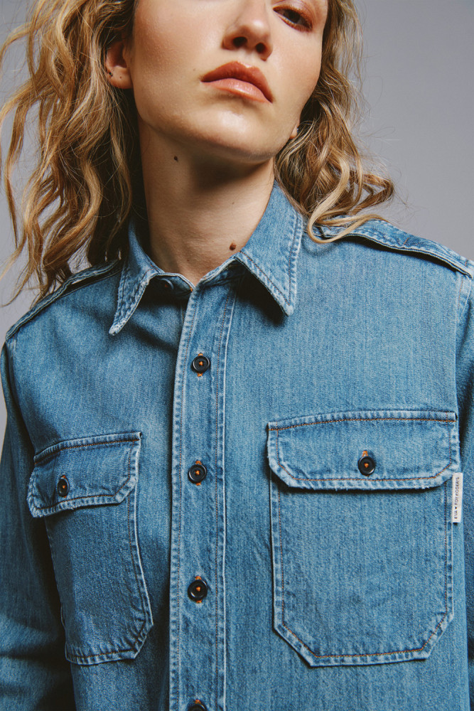 EVA X ROY ROGER'S - MILITARY SHIRT IN DENIM