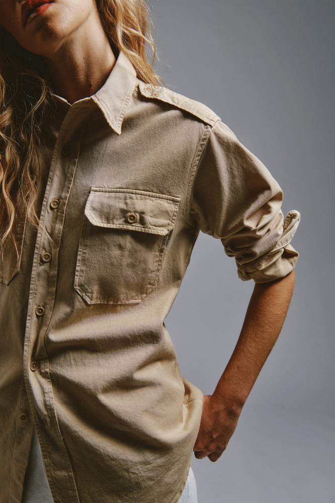 EVA X ROY ROGER'S - MILITARY SHIRT IN GABARDINE