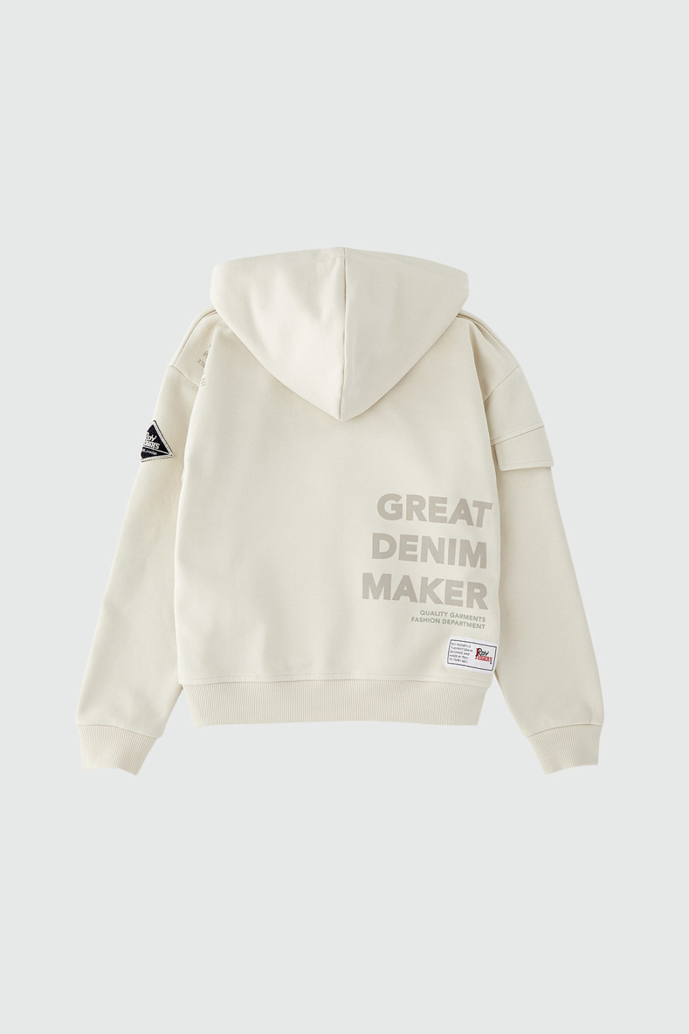 ROY ROGERS: FELPA CON CAPPUCCIO E ZIP