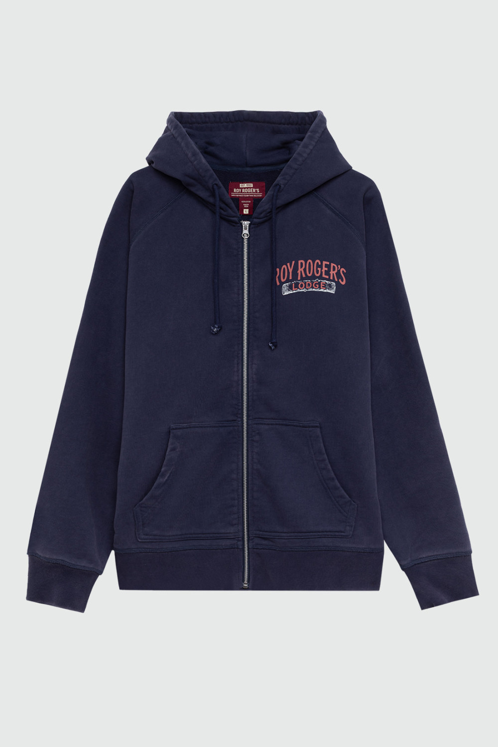 ROY ROGERS: HOODED SWEATSHIRT WITH ZIP AND LODGE PRINT