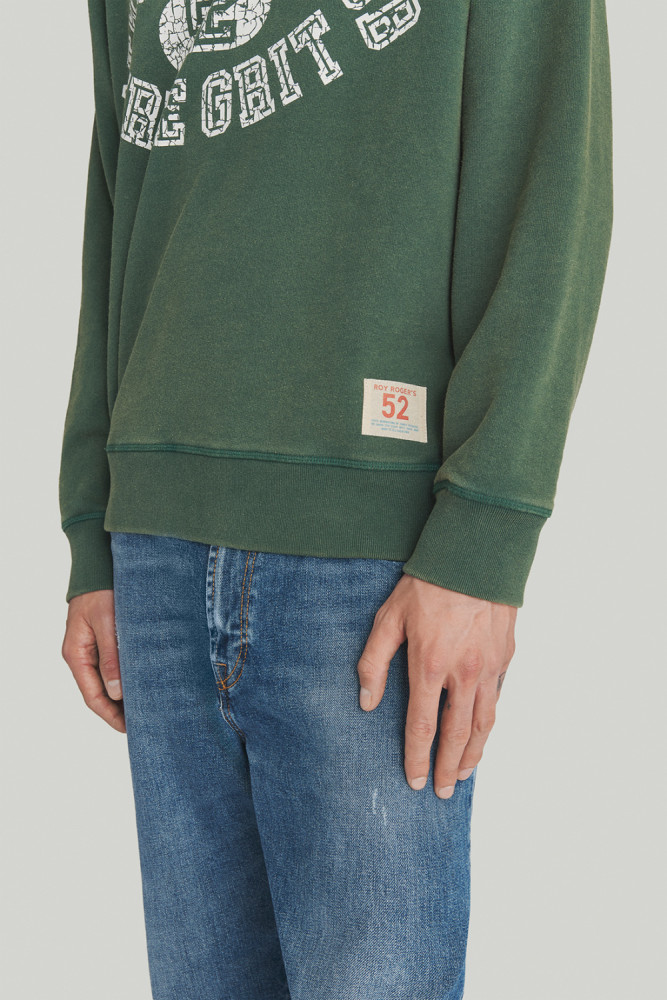 CREWNECK SWEATSHIRT WITH ATHLETIC CLUB PRINT