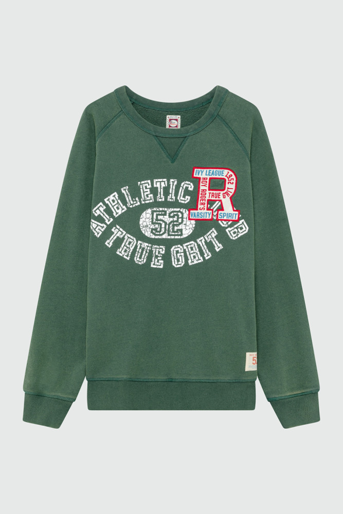 CREWNECK SWEATSHIRT WITH ATHLETIC CLUB PRINT