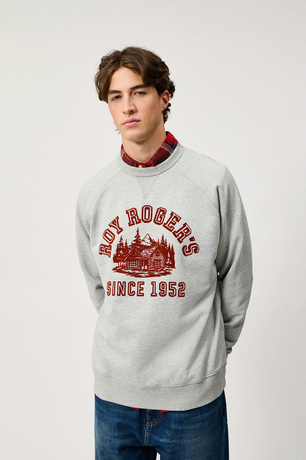 ROY ROGERS: CREW NECK SWEATSHIRT WITH CHALET PRINT
