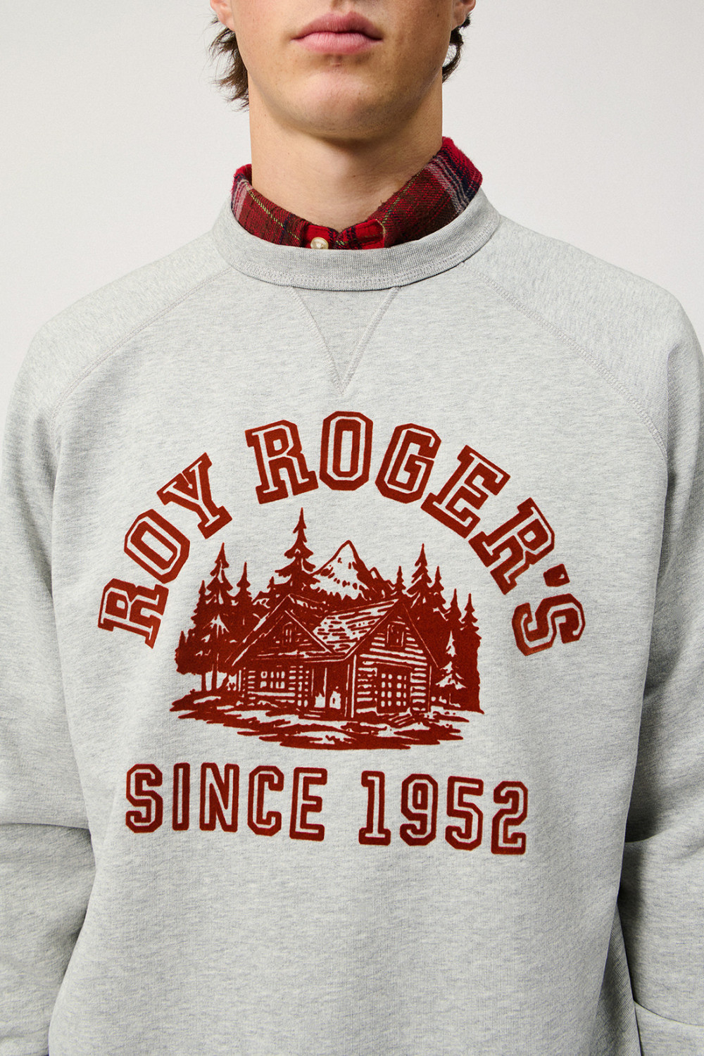 ROY ROGERS: CREW NECK SWEATSHIRT WITH CHALET PRINT