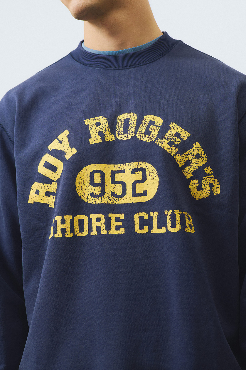 ROY ROGERS: FELPA GIROCOLLO CON STAMPA SHORE CLUB