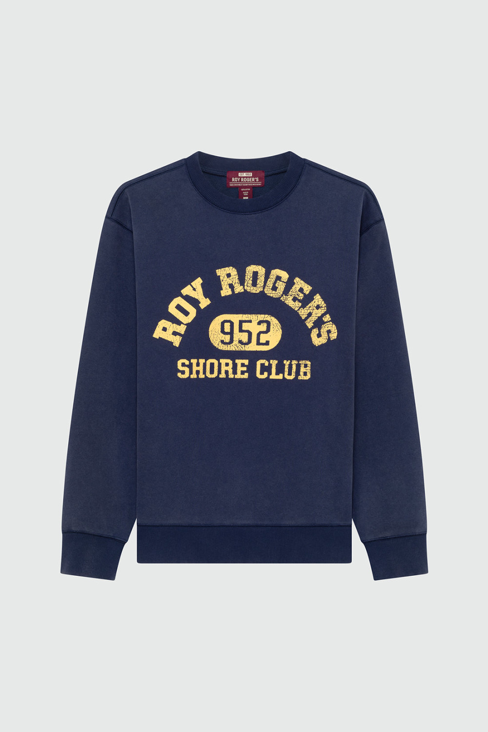 ROY ROGERS: FELPA GIROCOLLO CON STAMPA SHORE CLUB