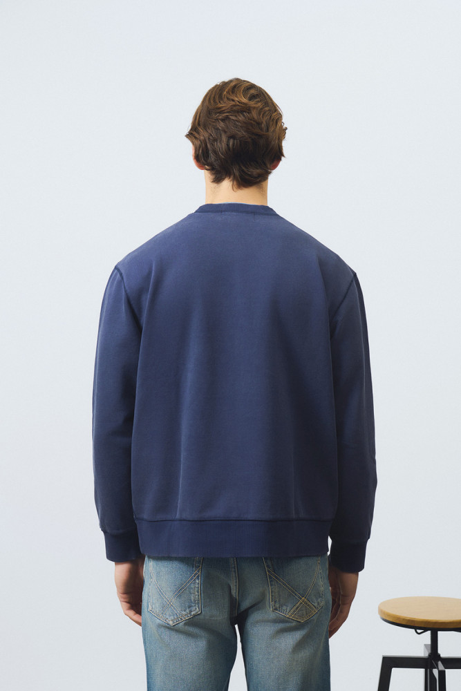 FELPA GIROCOLLO CON STAMPA SHORE CLUB