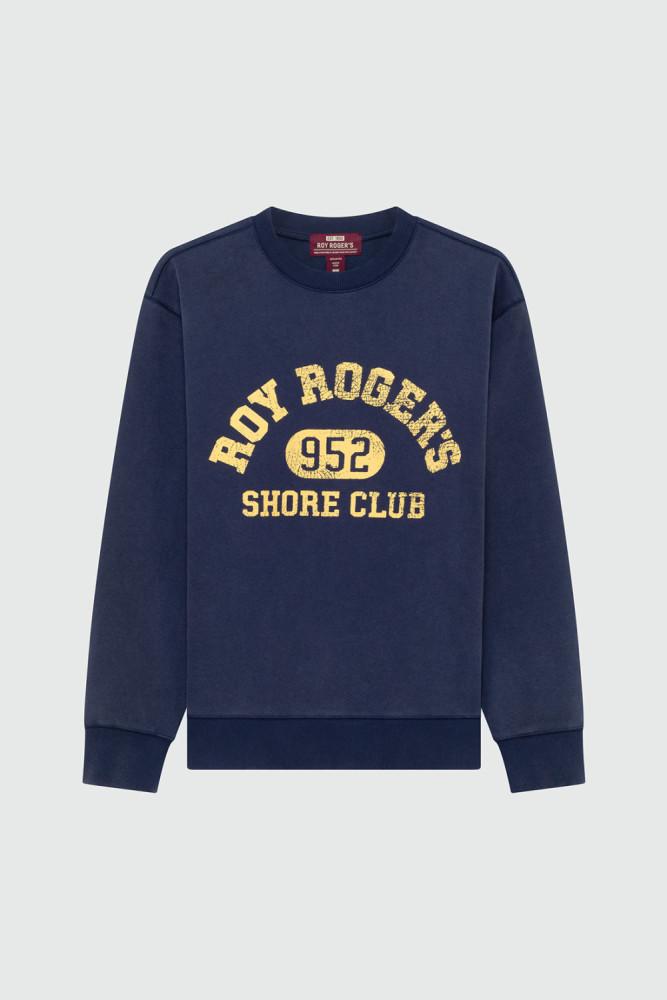 FELPA GIROCOLLO CON STAMPA SHORE CLUB