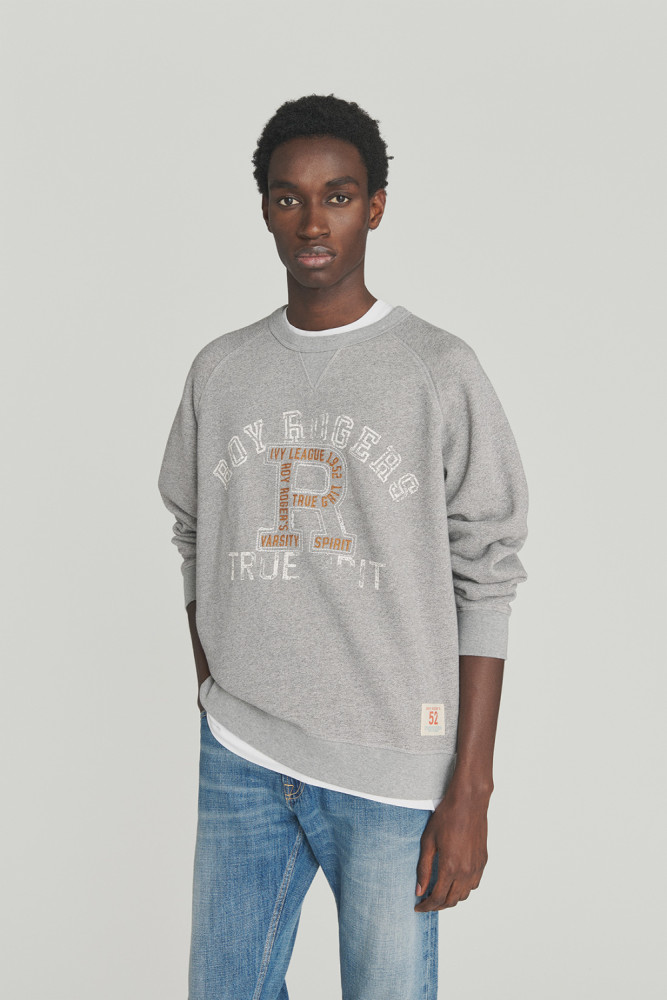 CREWNECK SWEATSHIRT WITH TRUE GRIT PRINT