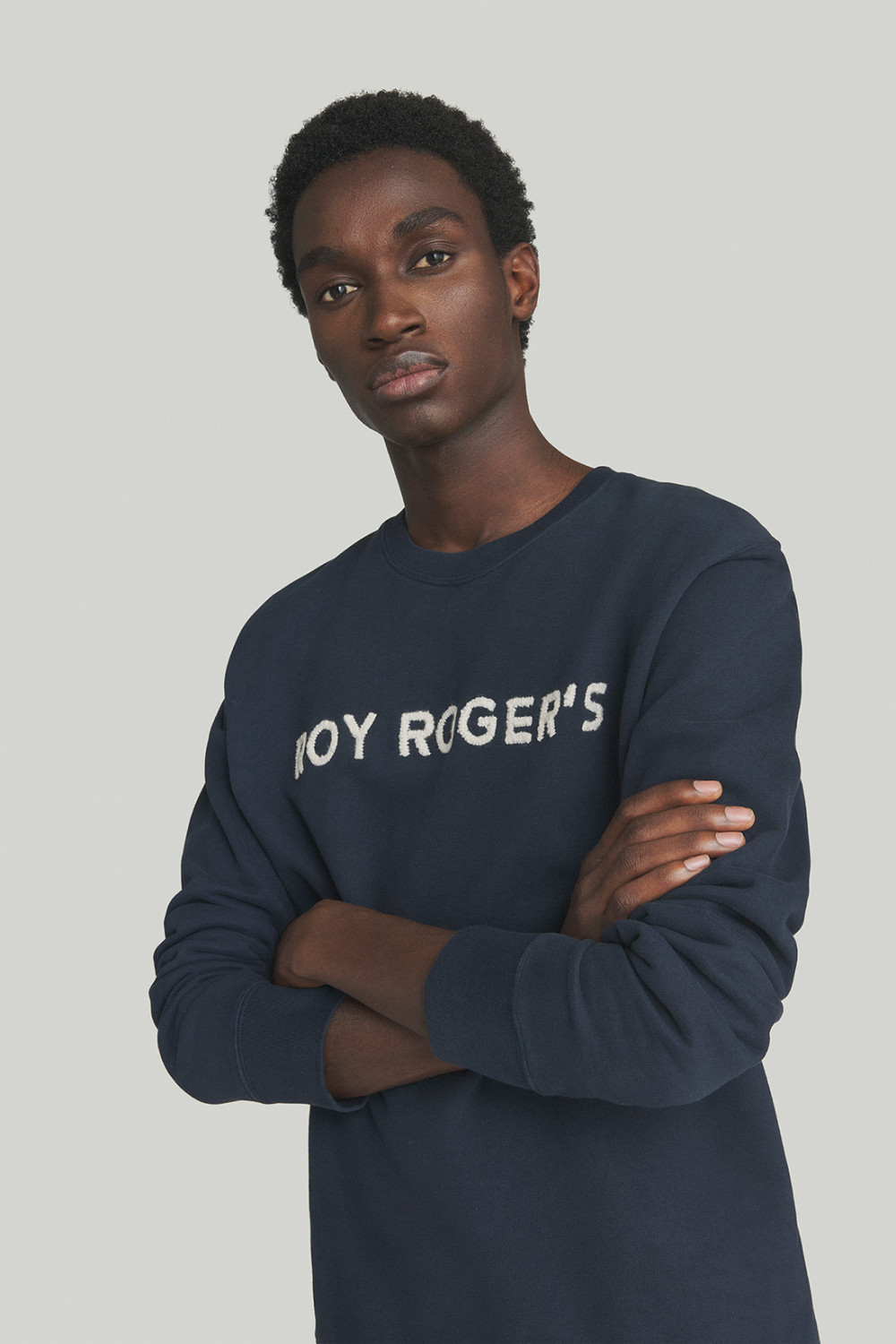 ROY ROGERS: CREWNECK SWEATSHIRT IN WOOL WITH EMBROIDERED LOGO