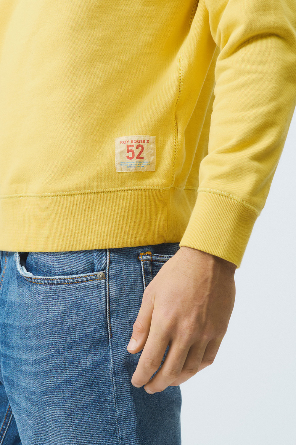 ROY ROGERS: FELPA GIROCOLLO NO BRUSHED