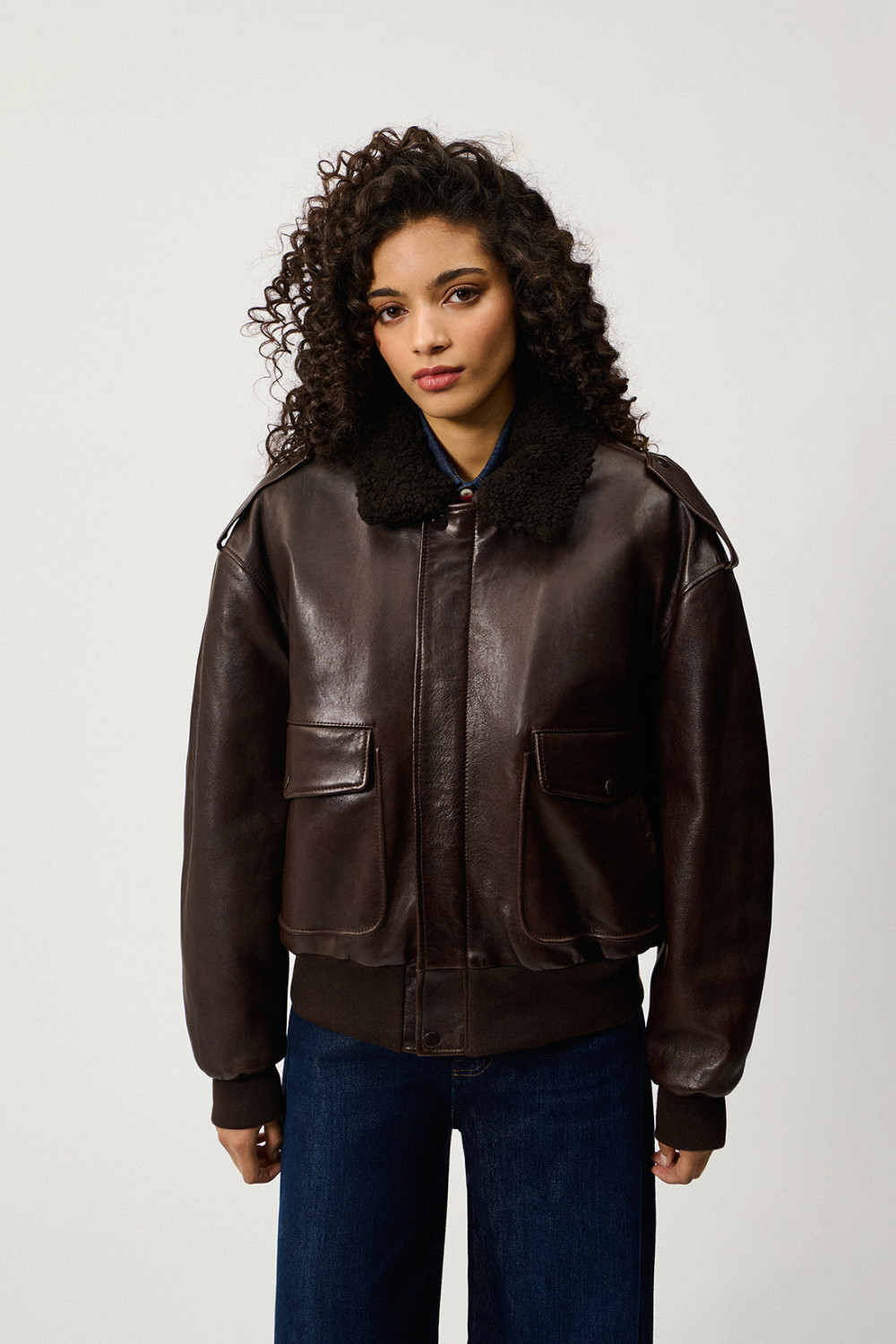 ROY ROGERS: GIACCA AVIATOR IN PELLE