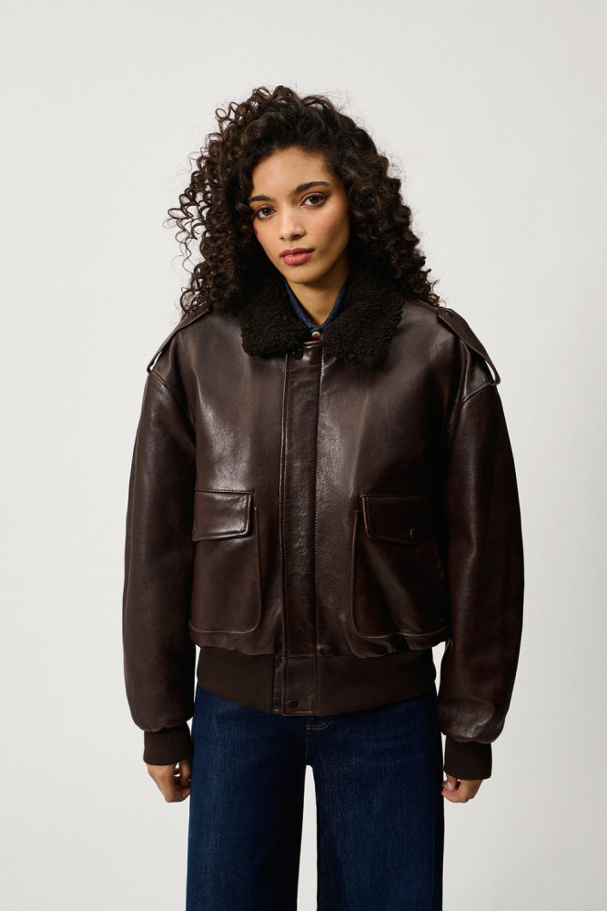 GIACCA AVIATOR IN PELLE