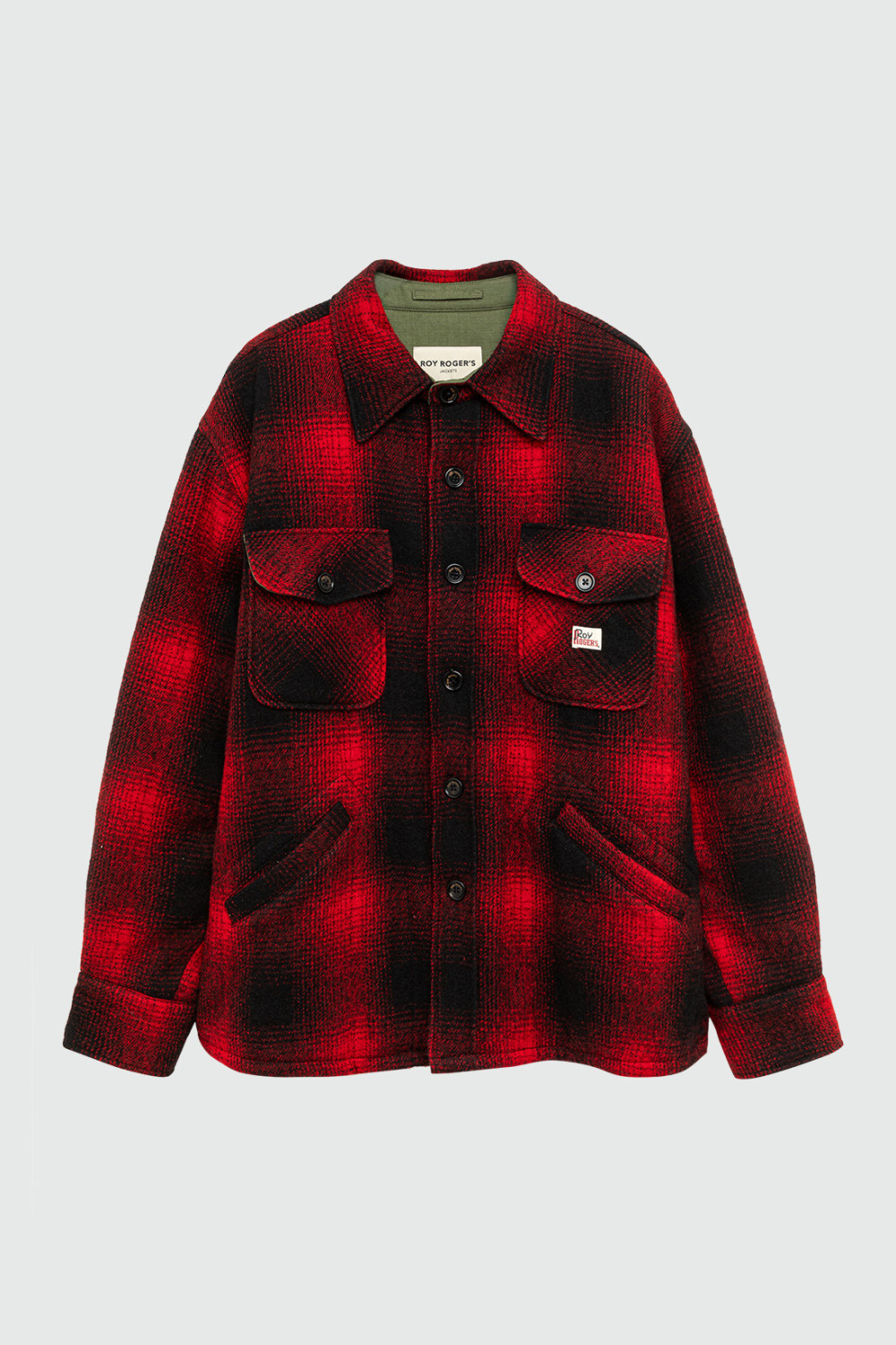 ROY ROGERS: BUFFALO JACKET IN CHECK PRINT WOOL