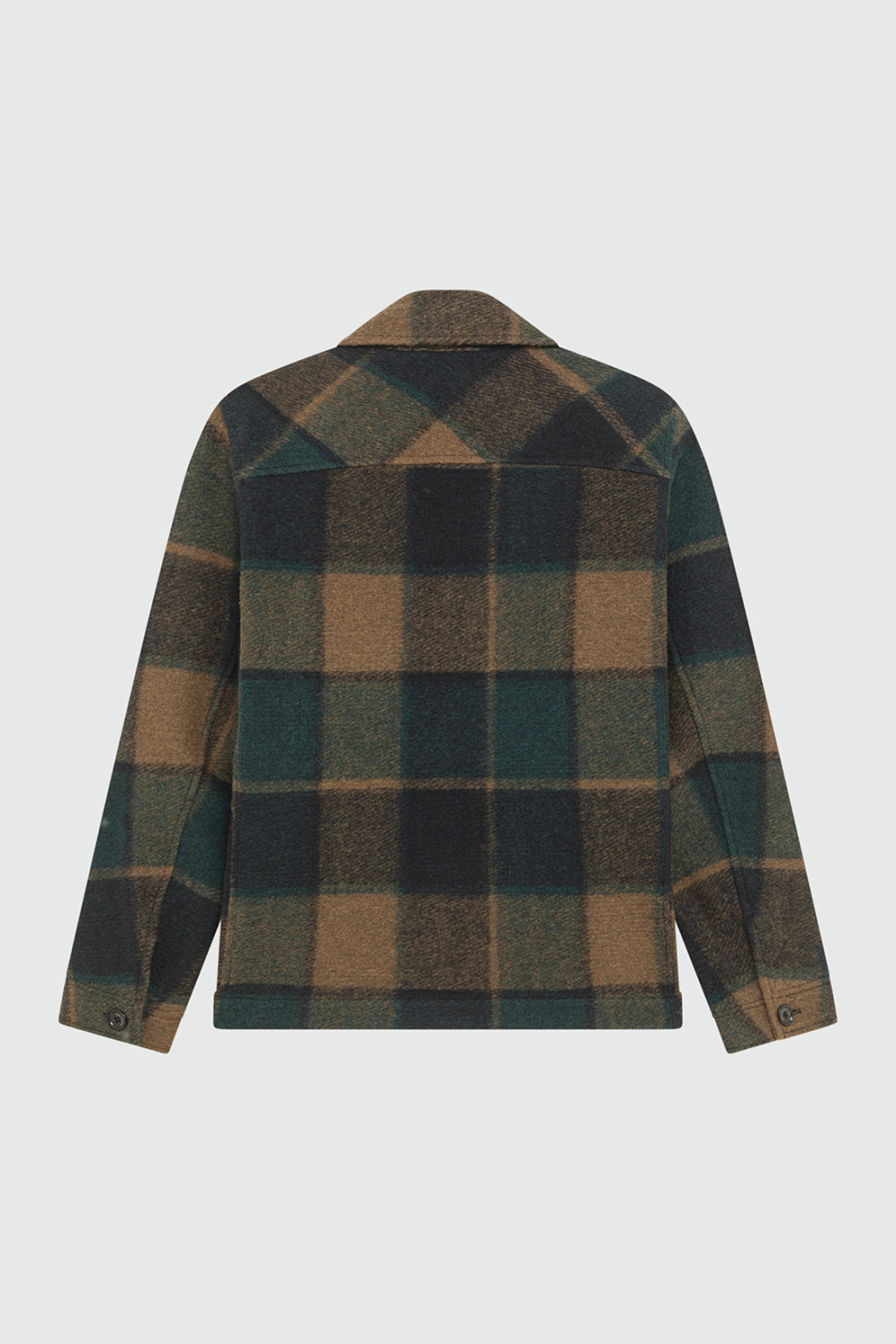 ROY ROGERS: GIACCA FARMER A QUADRI IN MISTO LANA