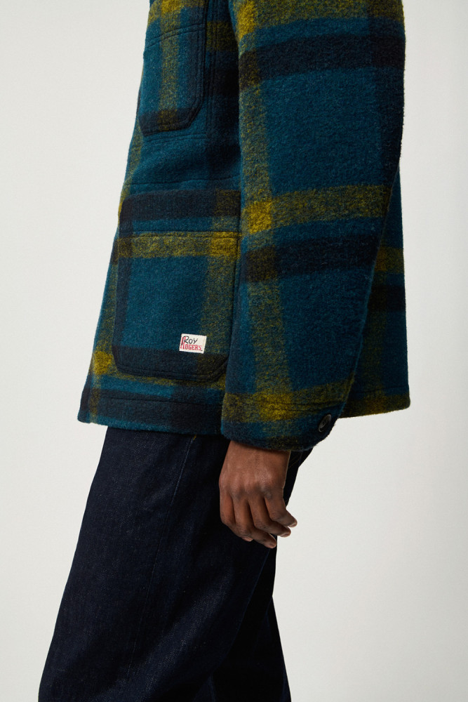 FARMER JACKET IN CHECK PRINT WOOL
