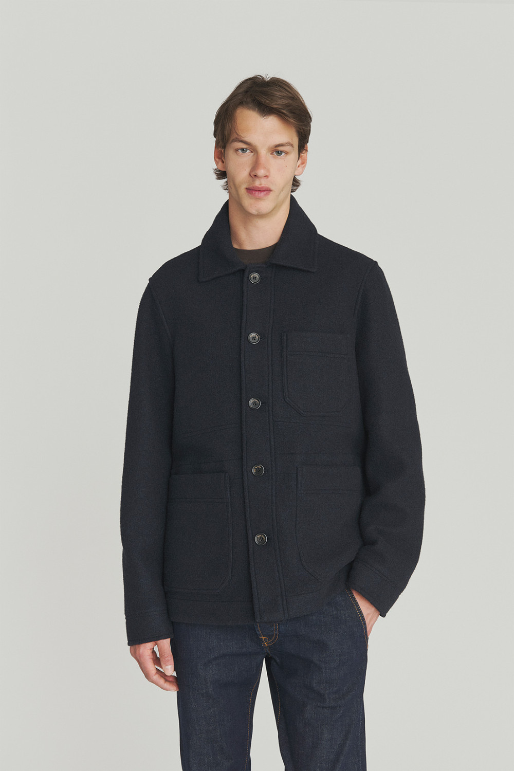 ROY ROGERS: FARMER JACKET IN WOOL BLEND