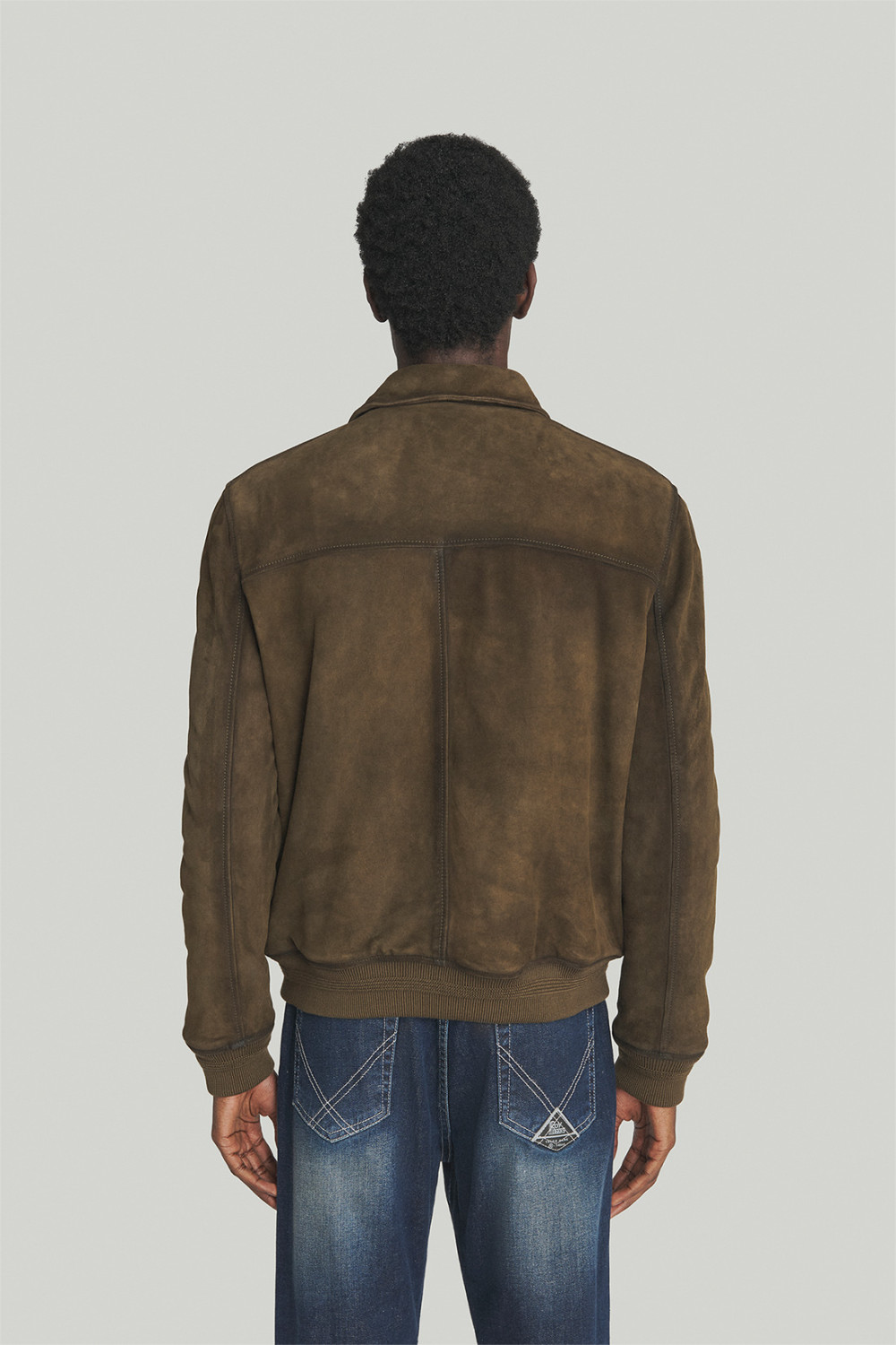 ROY ROGERS: GIACCA NEWMAN IN SUEDE EFFETTO VINTAGE