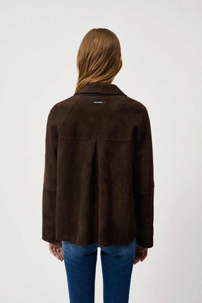 GIACCA PEACOAT IN SUEDE