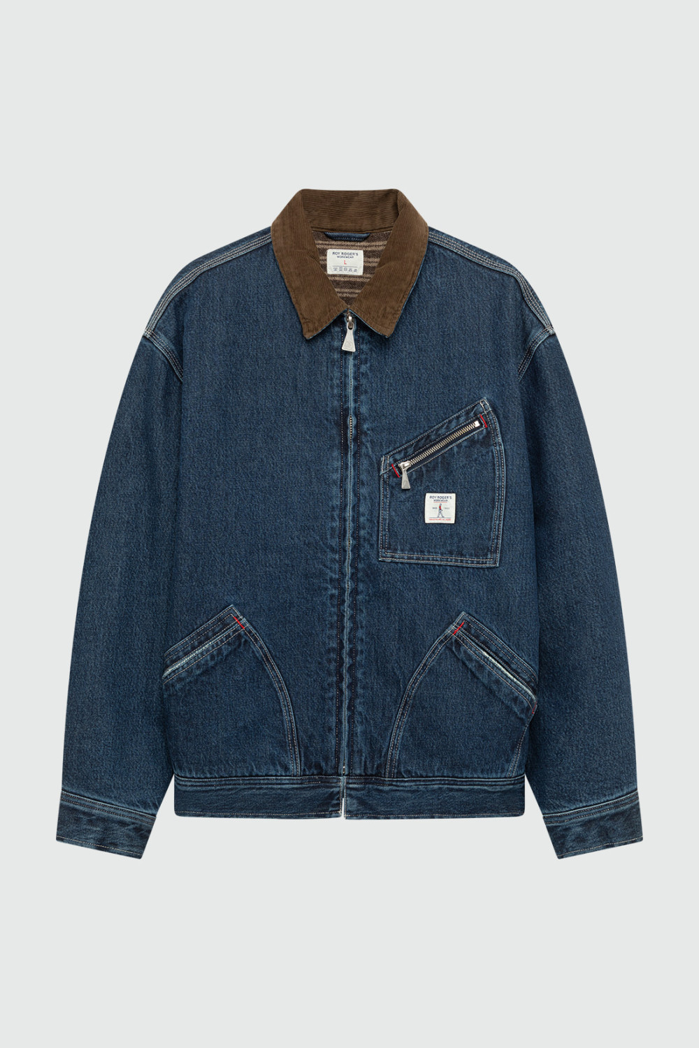 ROY ROGERS: WORK JACKET IN DENIM E WOOL