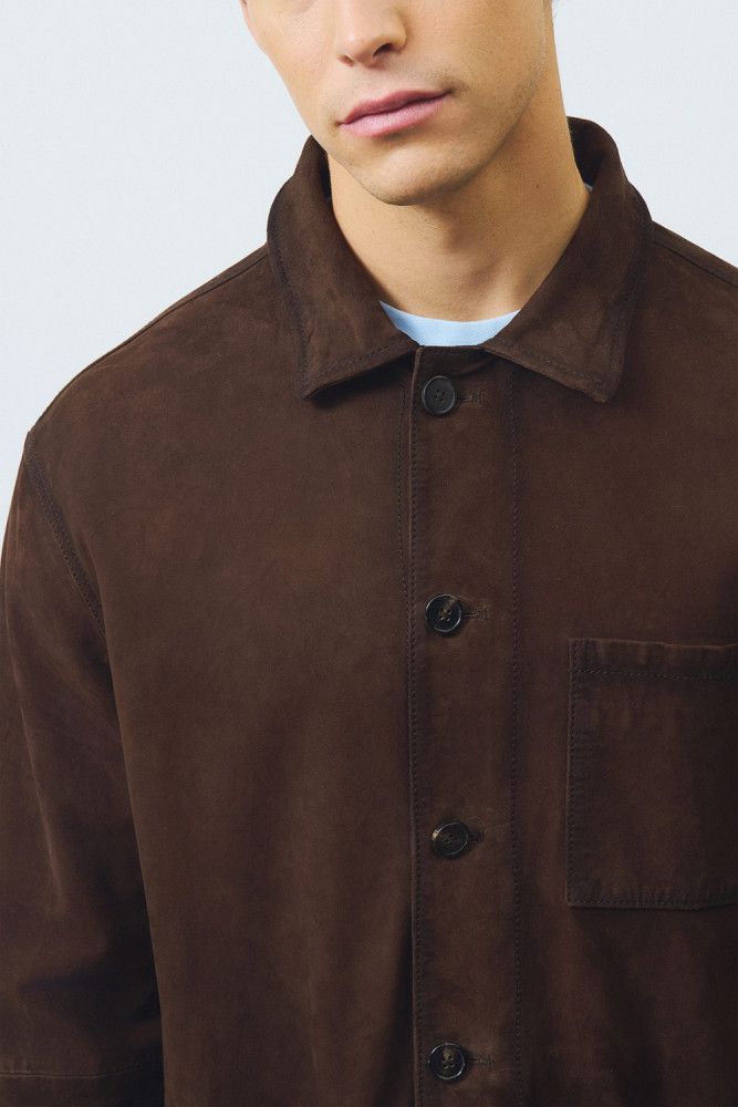 WORK JACKET IN WASHED SUEDE