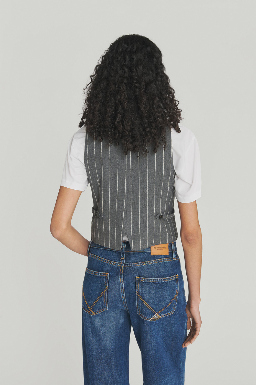 ROY ROGERS: GILET GESSATO IN TWILL